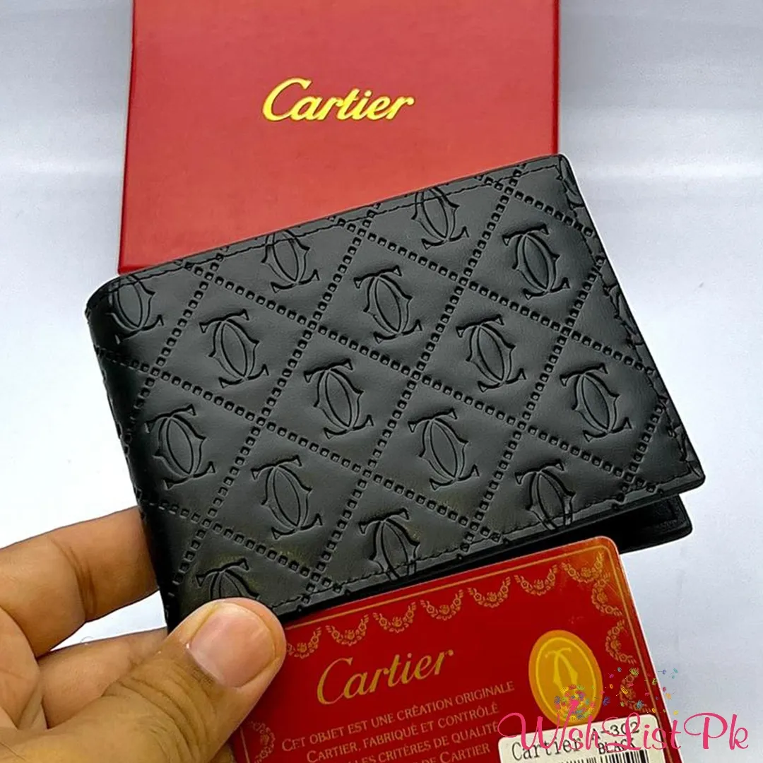 Best Price Cartier Men Wallet Black