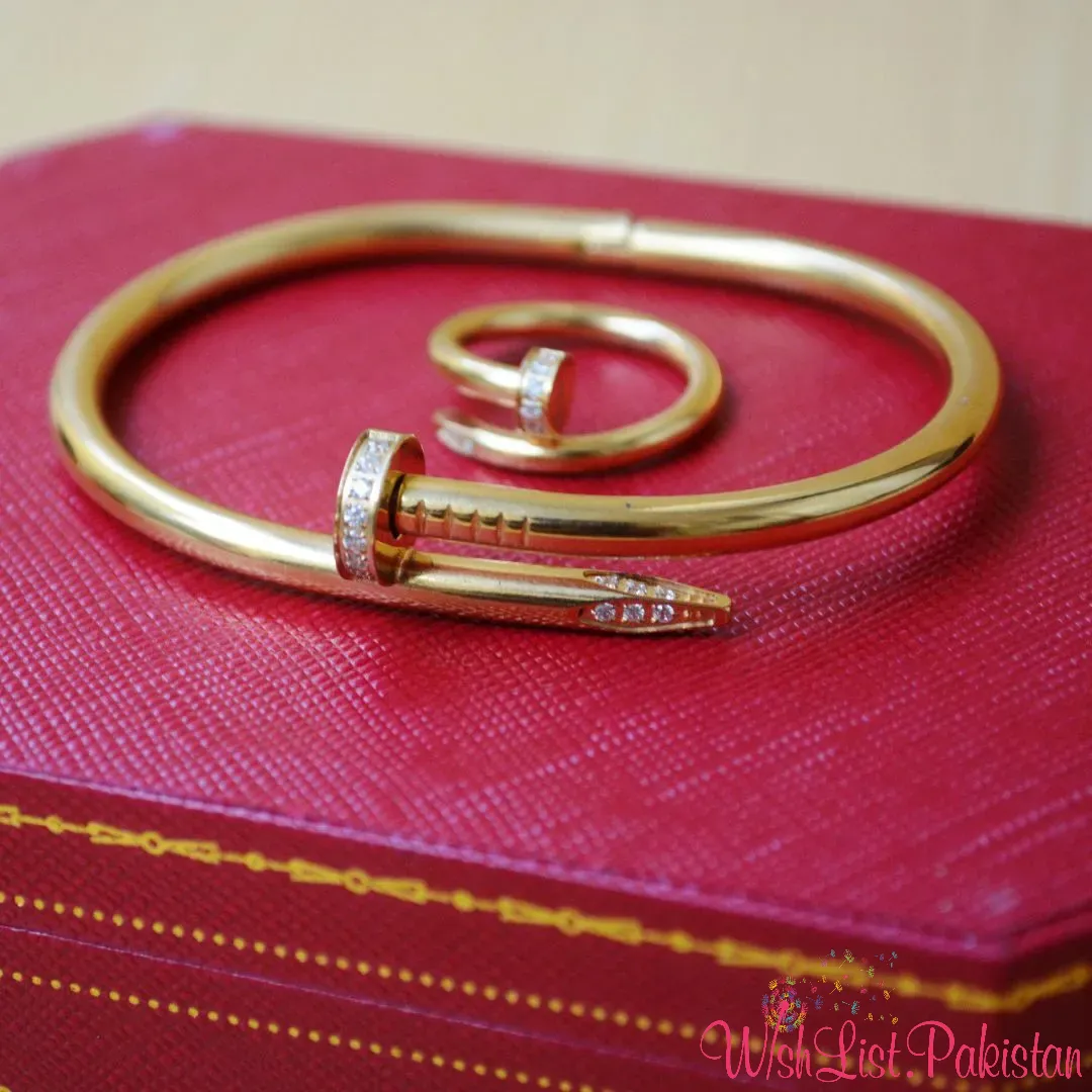 Cartier Nail Bracelet With Stones
