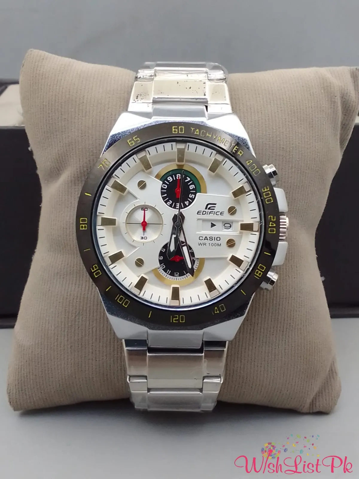 Best Price Casio Edifice Chronograph Brown White Watch