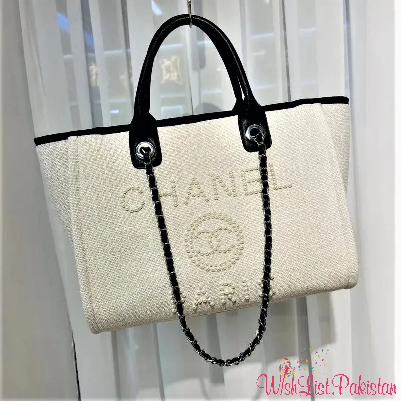 Chanel Deauville Pearl Tote Bag