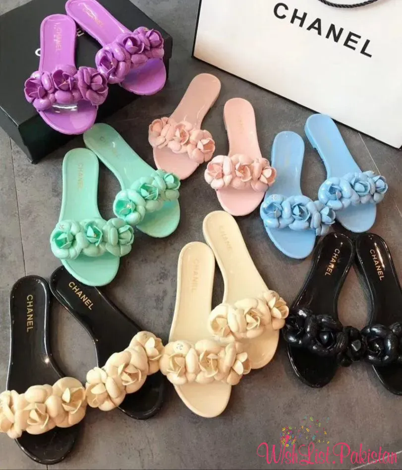 Chanel Floral Slippers