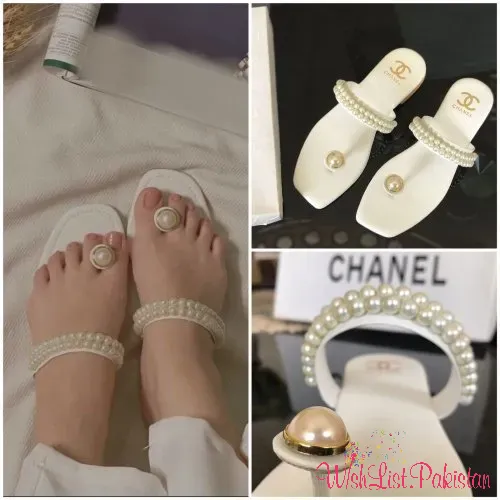 Chanel Pearl Slippers 