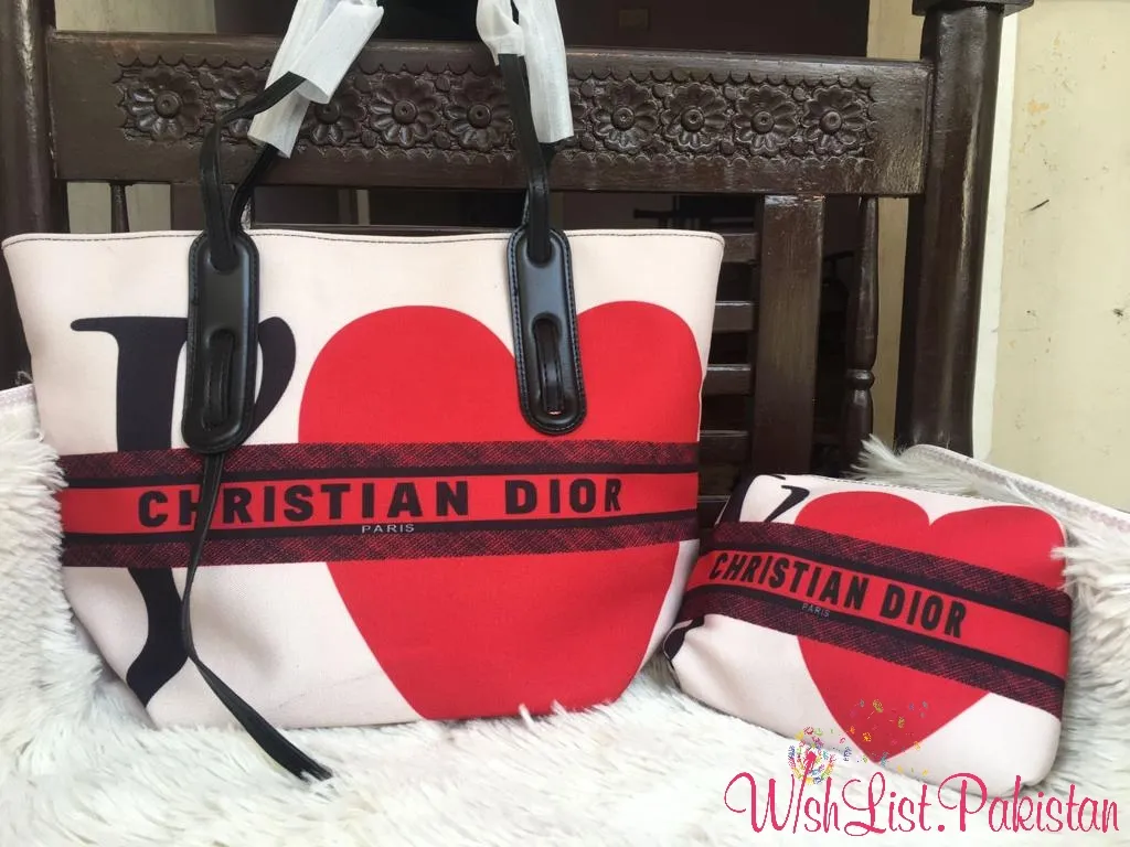 Best Price Dior Heart Tote with wallet