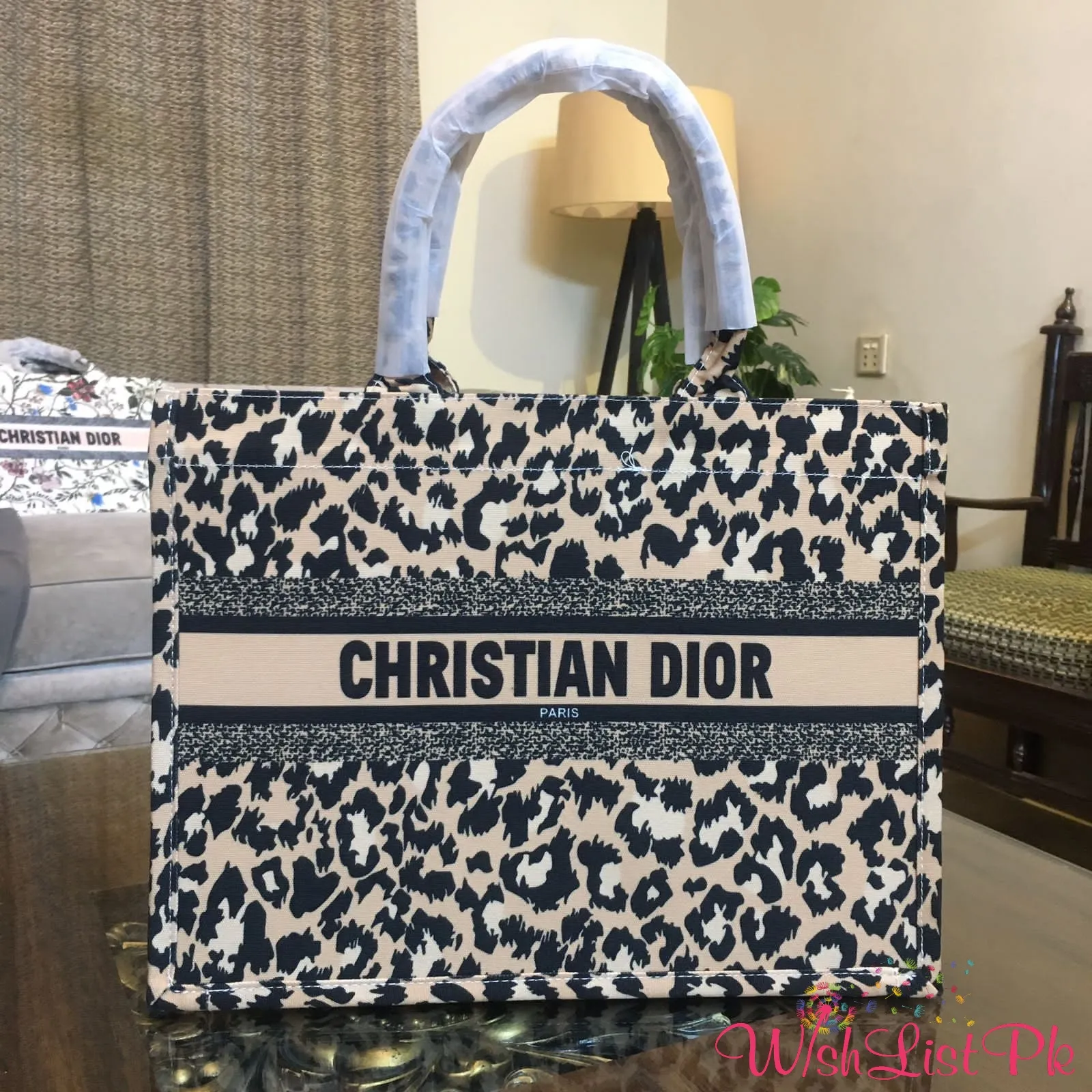 Dior Tote Leopard Print Bag