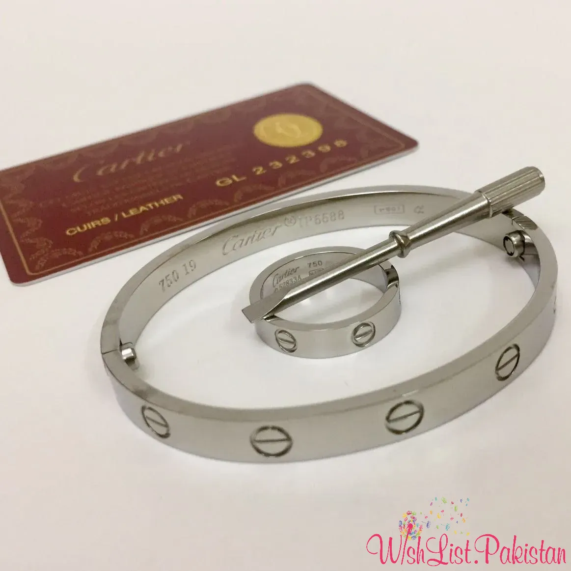 Cartier Bracelet And Ring Silver