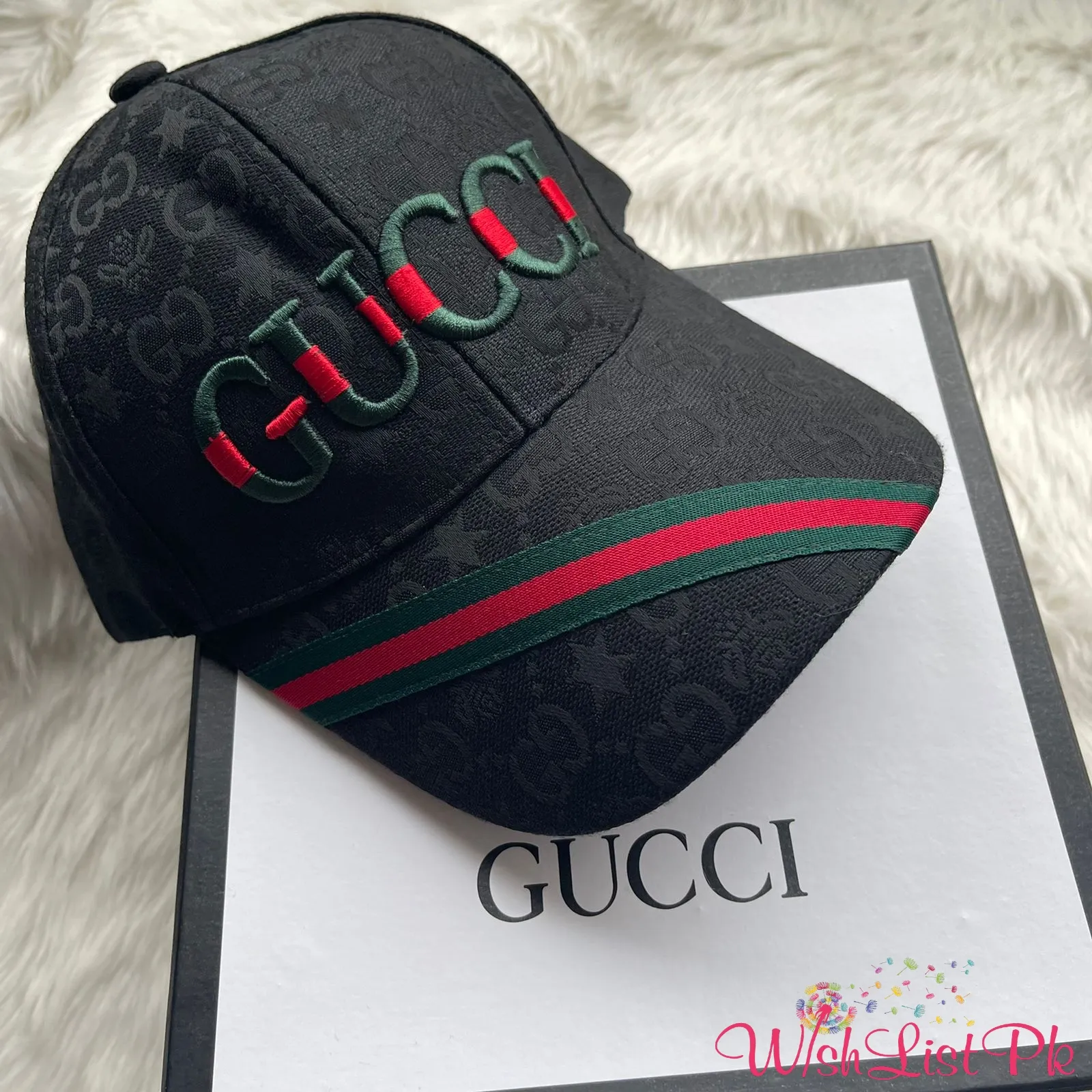 Best Price Gucci Black Pattern Cap