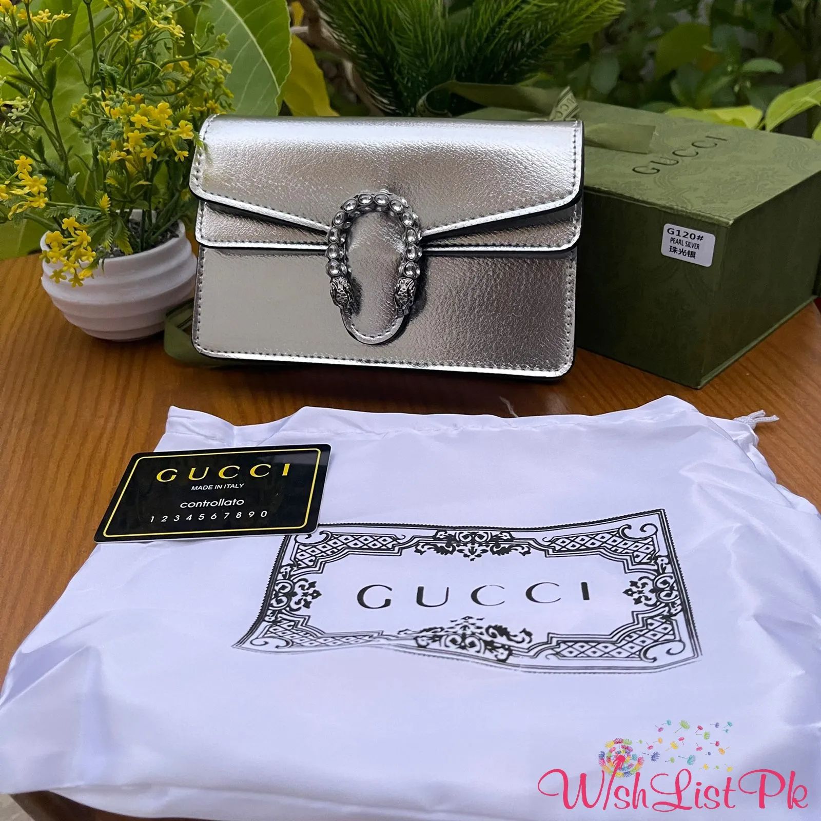 Best Price Gucci Rhinestones Silver Bag