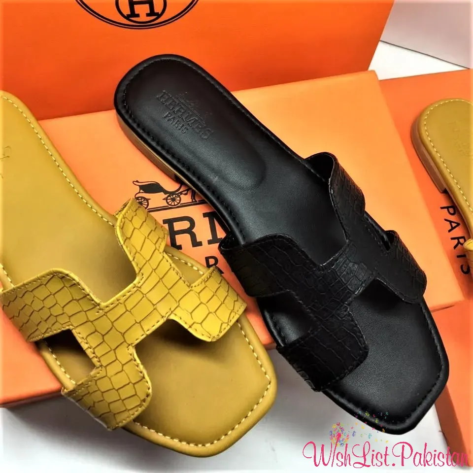 Best Price Hermes crocodile slippers 