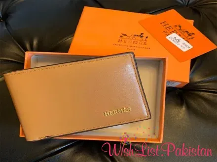 Best Price Hermes Pure Leather Brown Wallet For Men