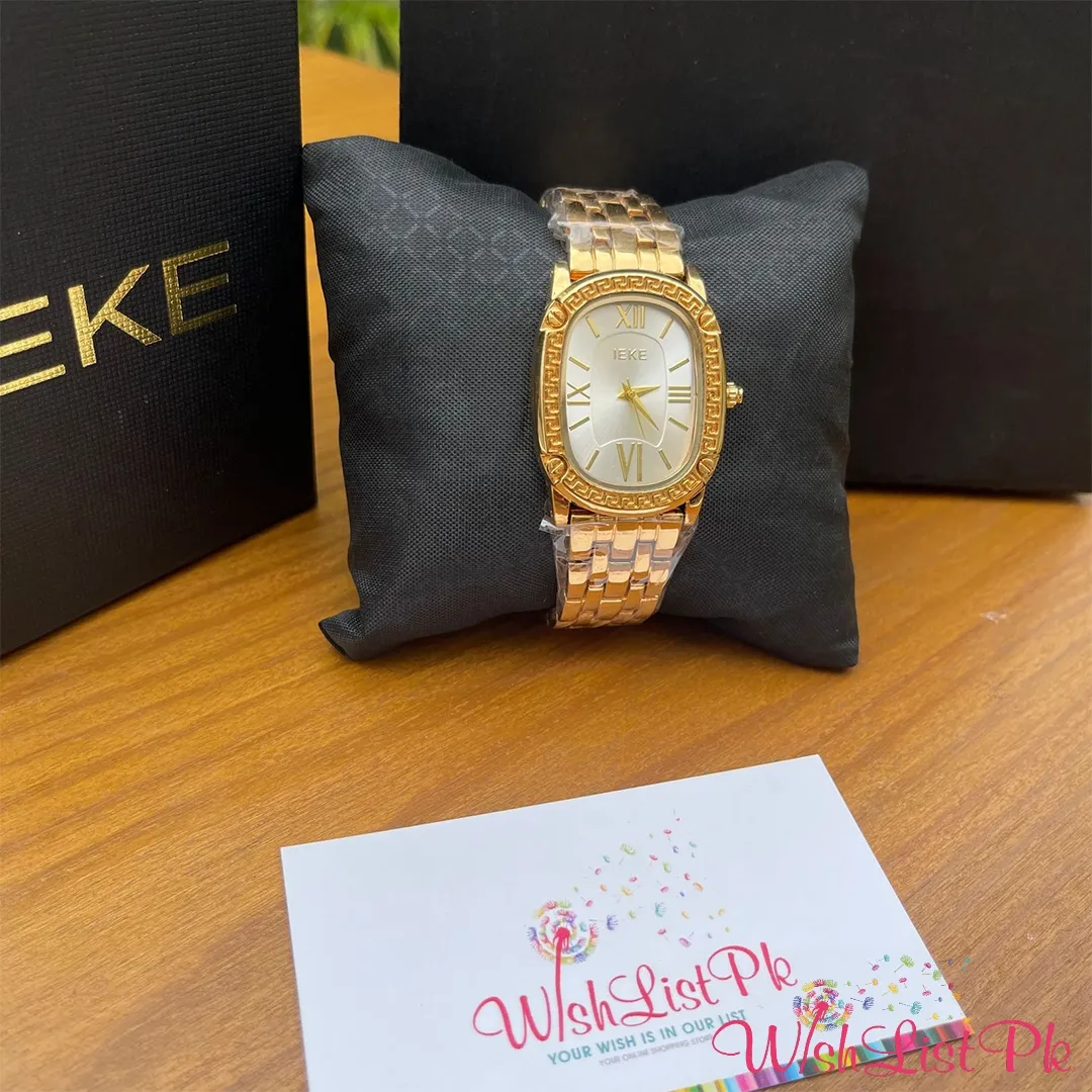 Ieke Gold Chain White Dial Watch