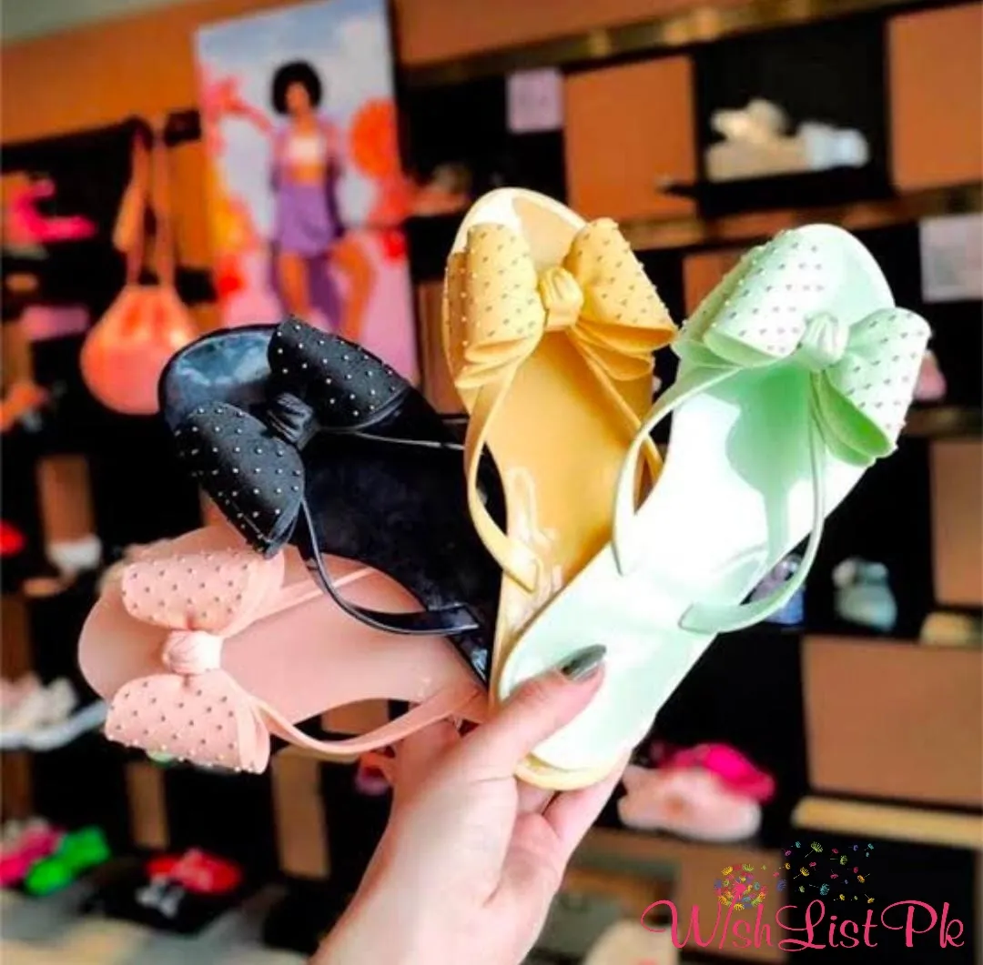 Best Price Jelly Bow Slippers