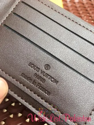 Lv Men Soft Leather Wallet Check