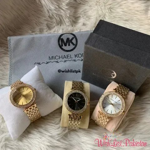 Best Price MK Darci Gold Stones Female Watch