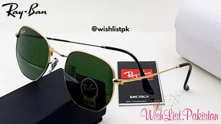 Rayban Gold Sunglasses With Box