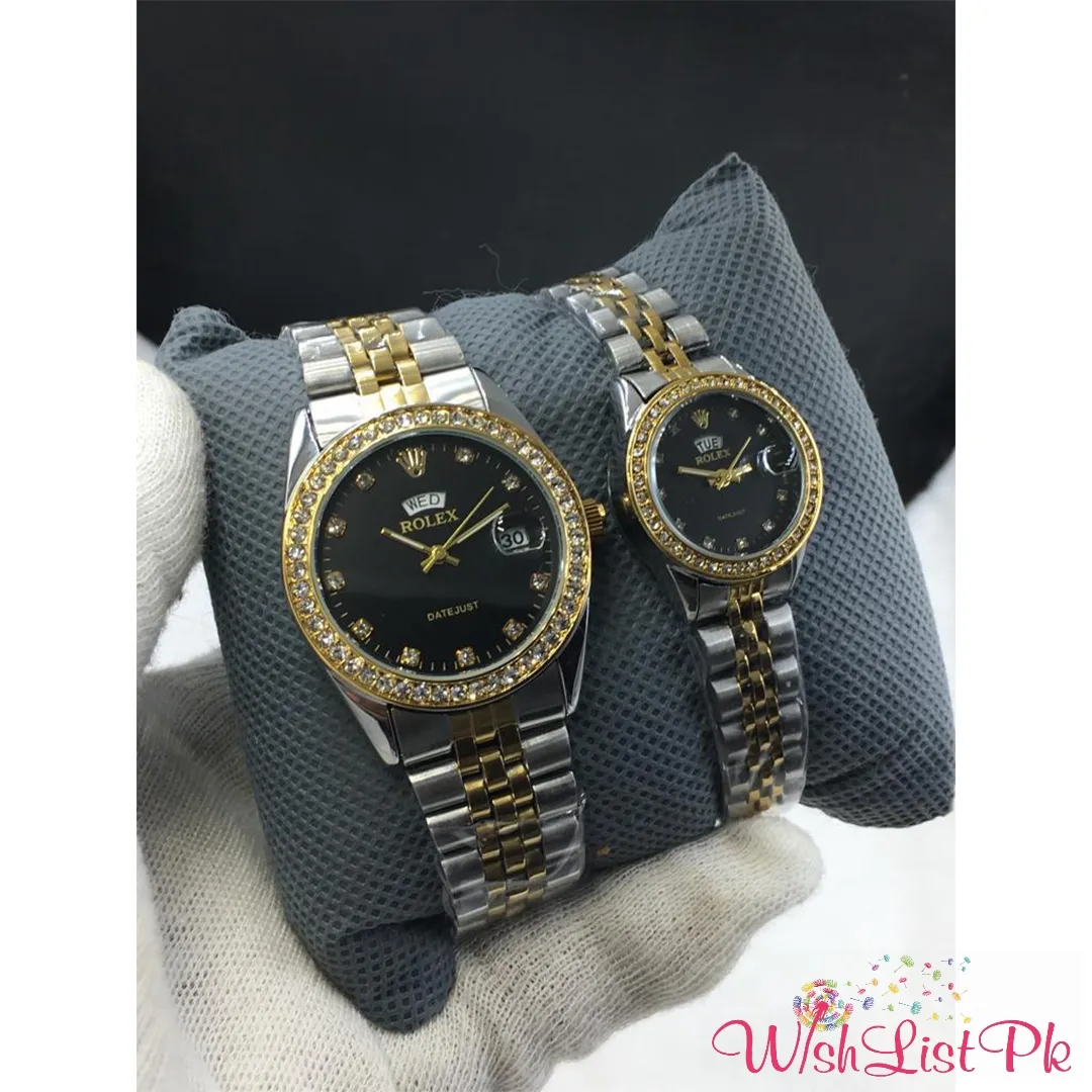 Rolex Datejust Two Tone Couple Watches Set