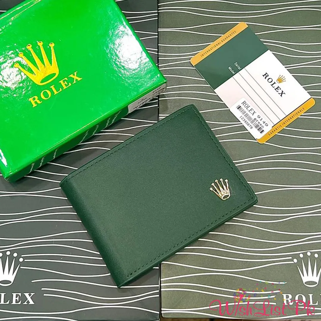 Rolex Men Soft Leather Wallet