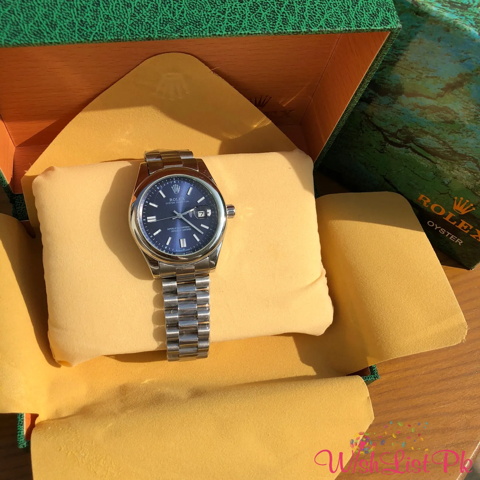 Rolex Oyster Blue Dial Watch