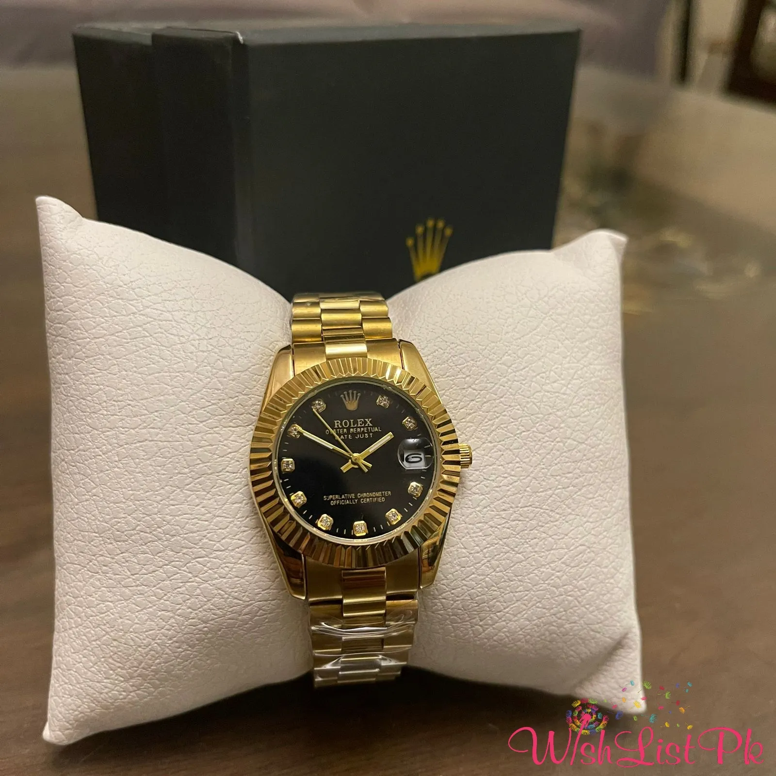 Best Price Rolex women gold black watch 
