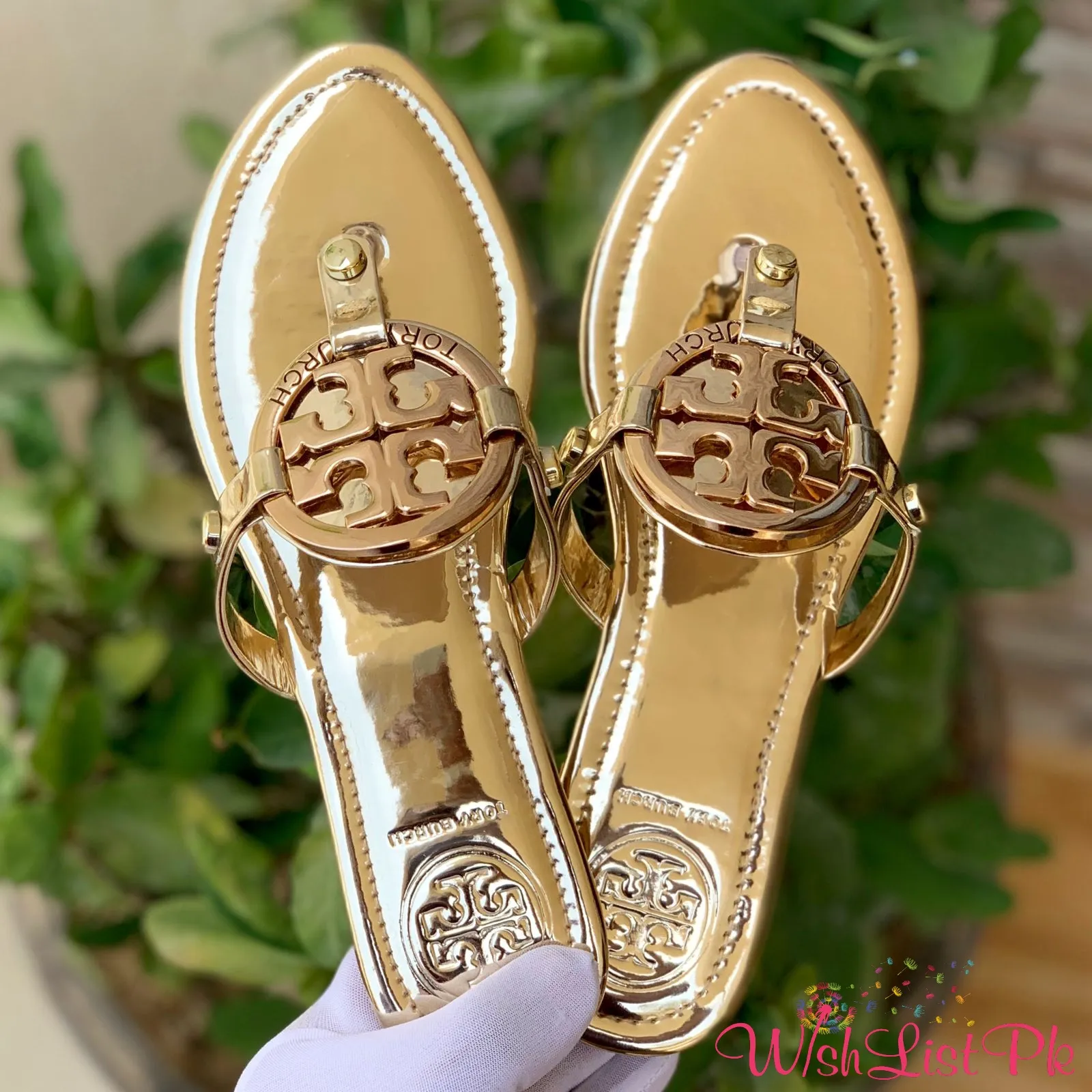 Tory Gold Slippers