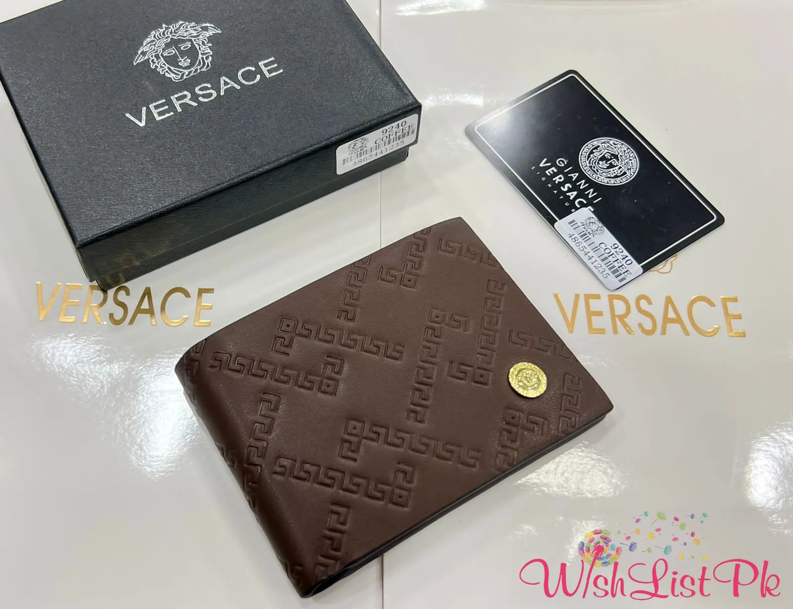 Versace Logo Pattern Wallet