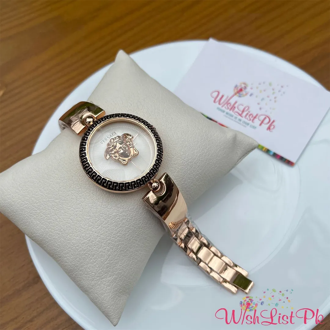Versace Women Rosegold White Dial Watch